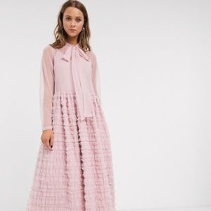 Sister Jane Pink Dress with Tiered Tulle - Size 8